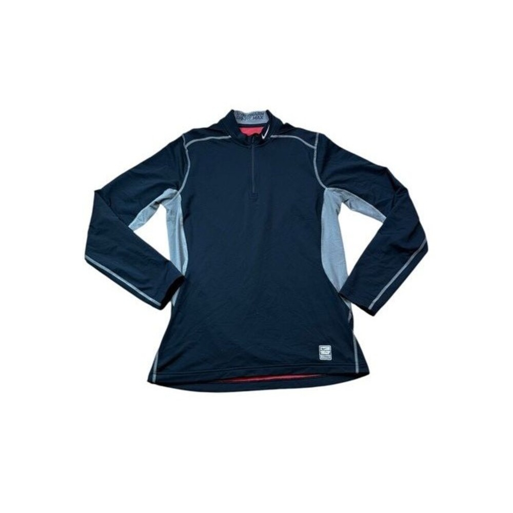 Nike Mens Size Medium Pro Combat Hyperwarm Dri-Fit Max 1/4 Zip Pullover Shirt